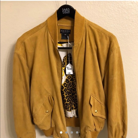 gucci suede bomber jacket